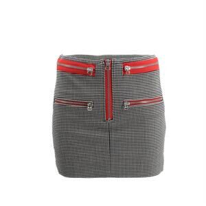 Isabel Marant Layla Checkered Zippered Virgin Wool Mini Skirt Size 40 FR